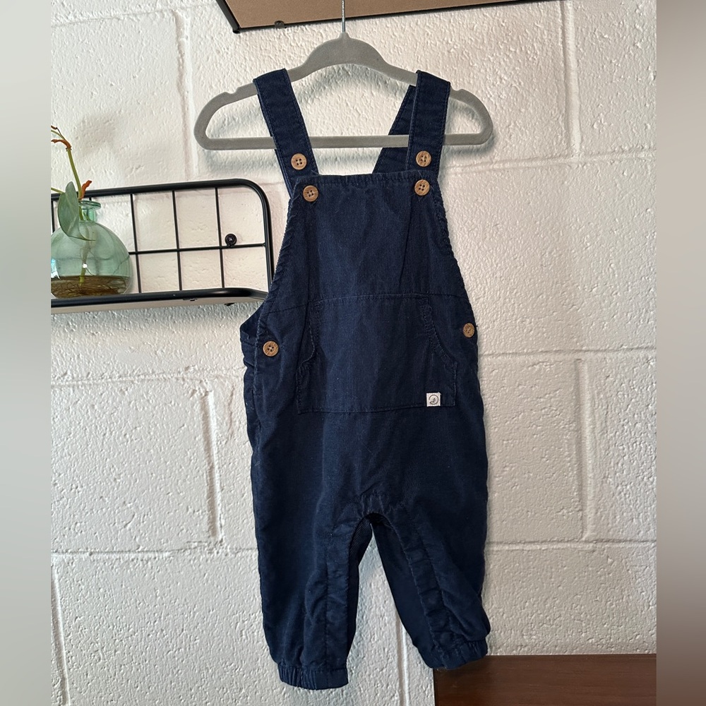 Little Planet Dark Blue Corduroy Overalls with Adjustable Straps